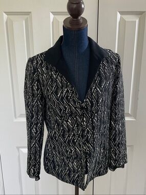 Lafayette 148 Pattern Cotton-Wool Blend Textured Blazer NWT